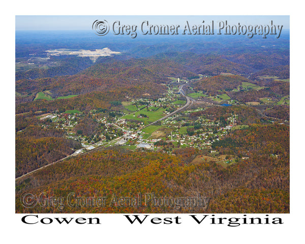 Aerial Photo of Cowen, West Virginia