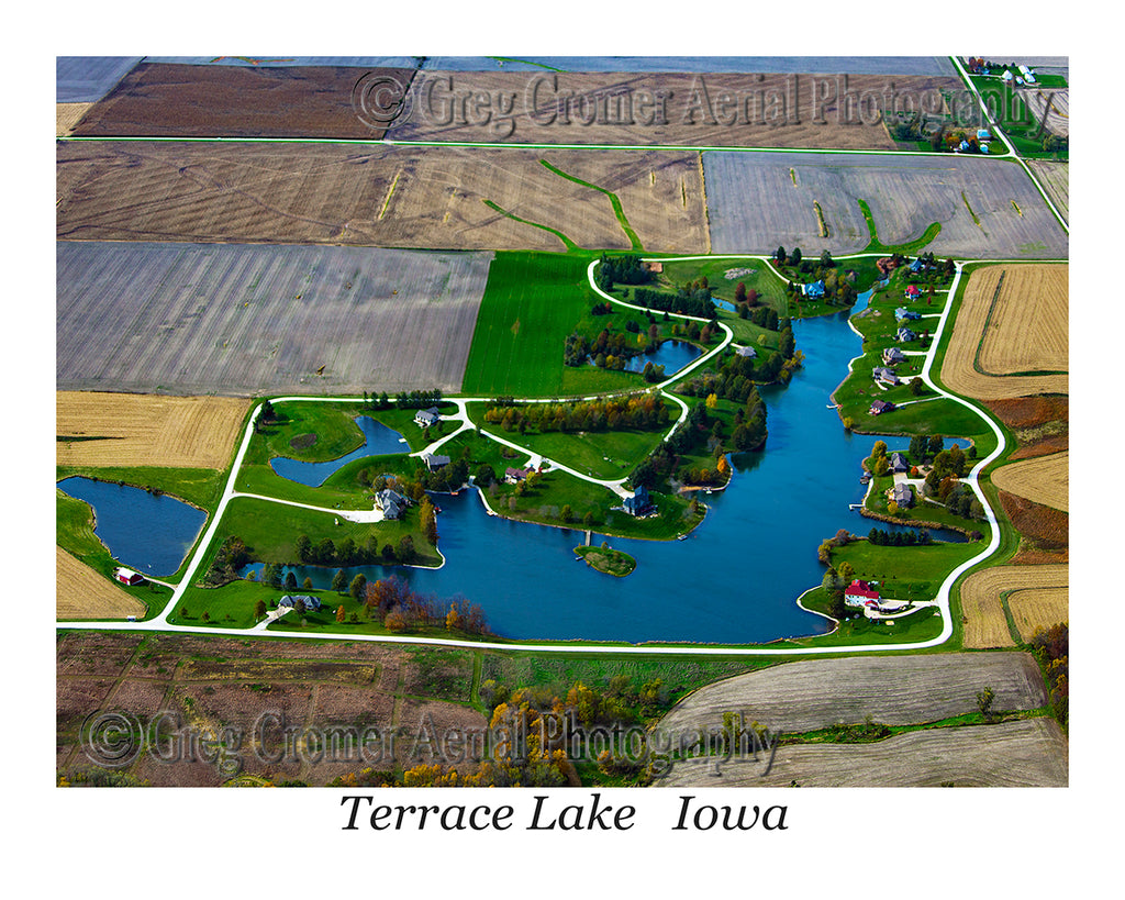 Aerial Photo of Terrace Lake - Crawfordsville, Iowa