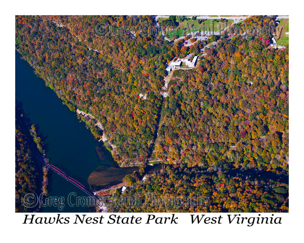 Aerial Photo of Hawks Nest State Park, WV