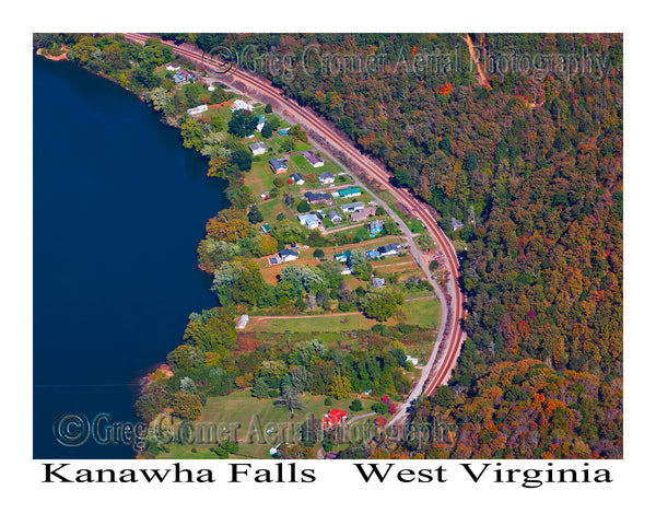 Aerial Photo of Kanawha Falls, West Virginia