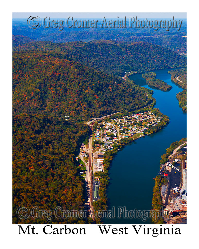 Aerial Photo of Mount Carbon, West Virginia