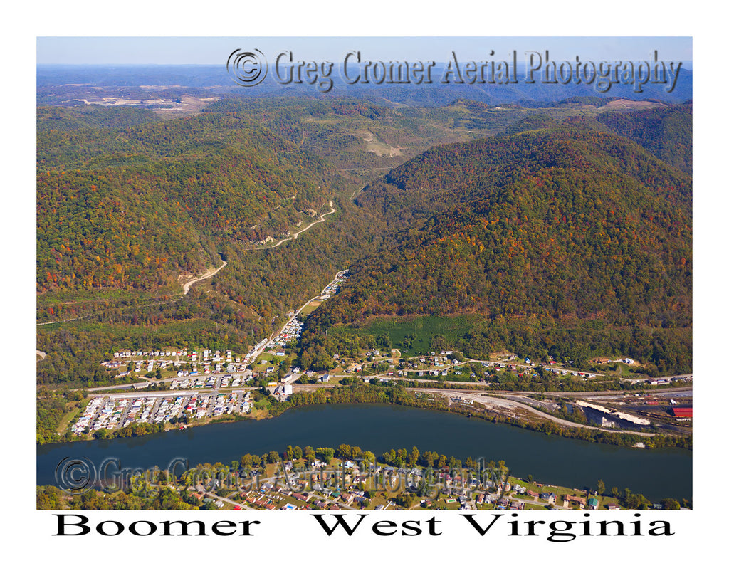 Aerial Photo of Boomer, West Virginia