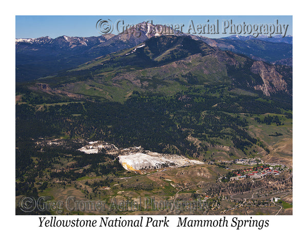 Aerial Photo of Mammoth Springs - Yellowstone National Park, Wyoming