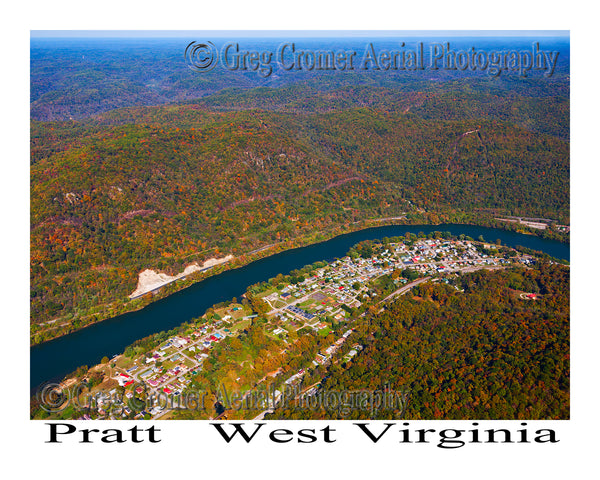 Aerial Photo of Pratt, West Virginia