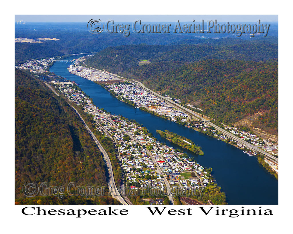 Aerial Photo of Chesapeake, West Virginia