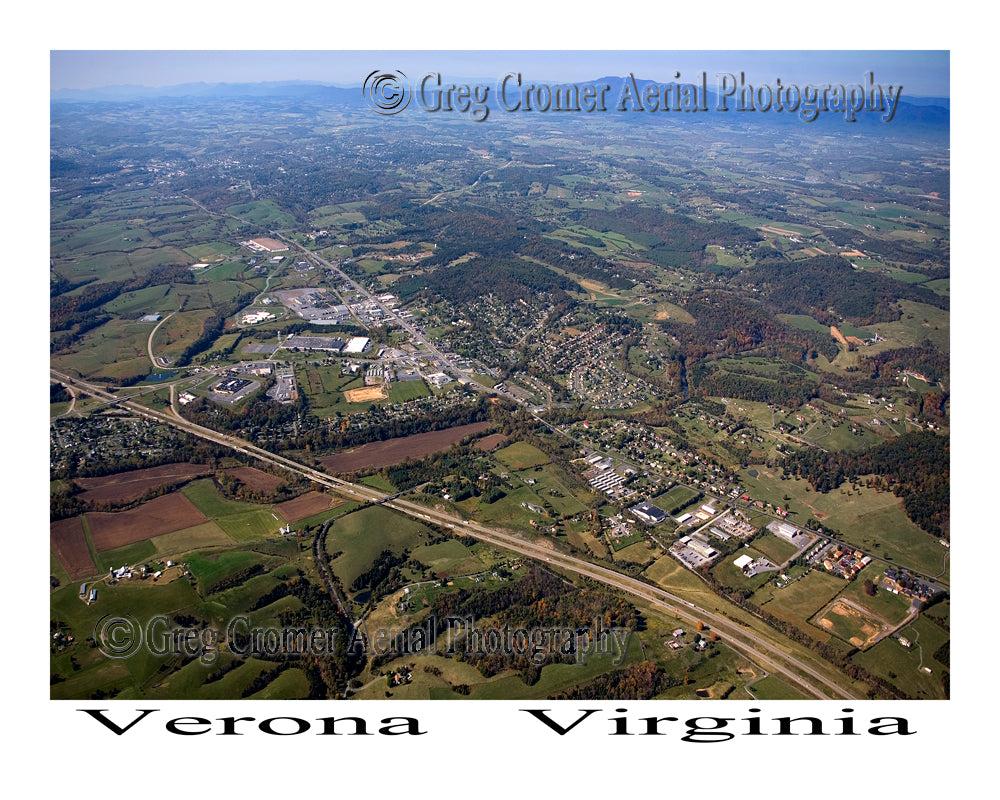 Aerial Photo of Verona, Virginia