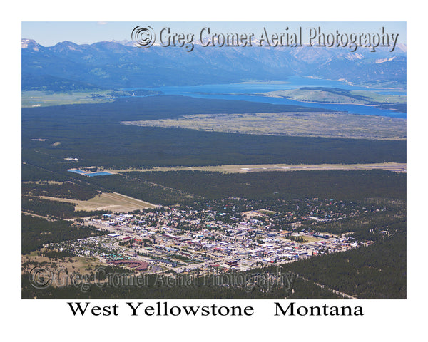 Aerial Photo of West Yellowstone, Montana