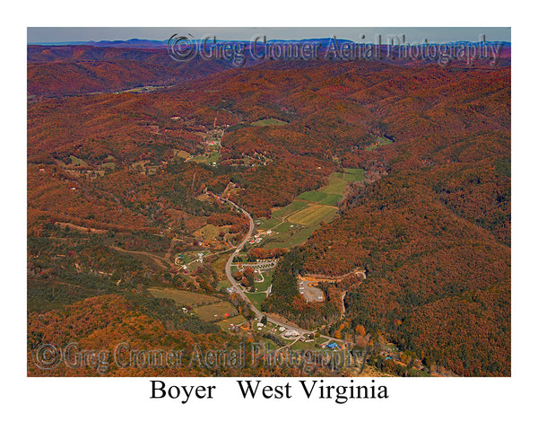 Aerial Photo of Boyer, West Virginia