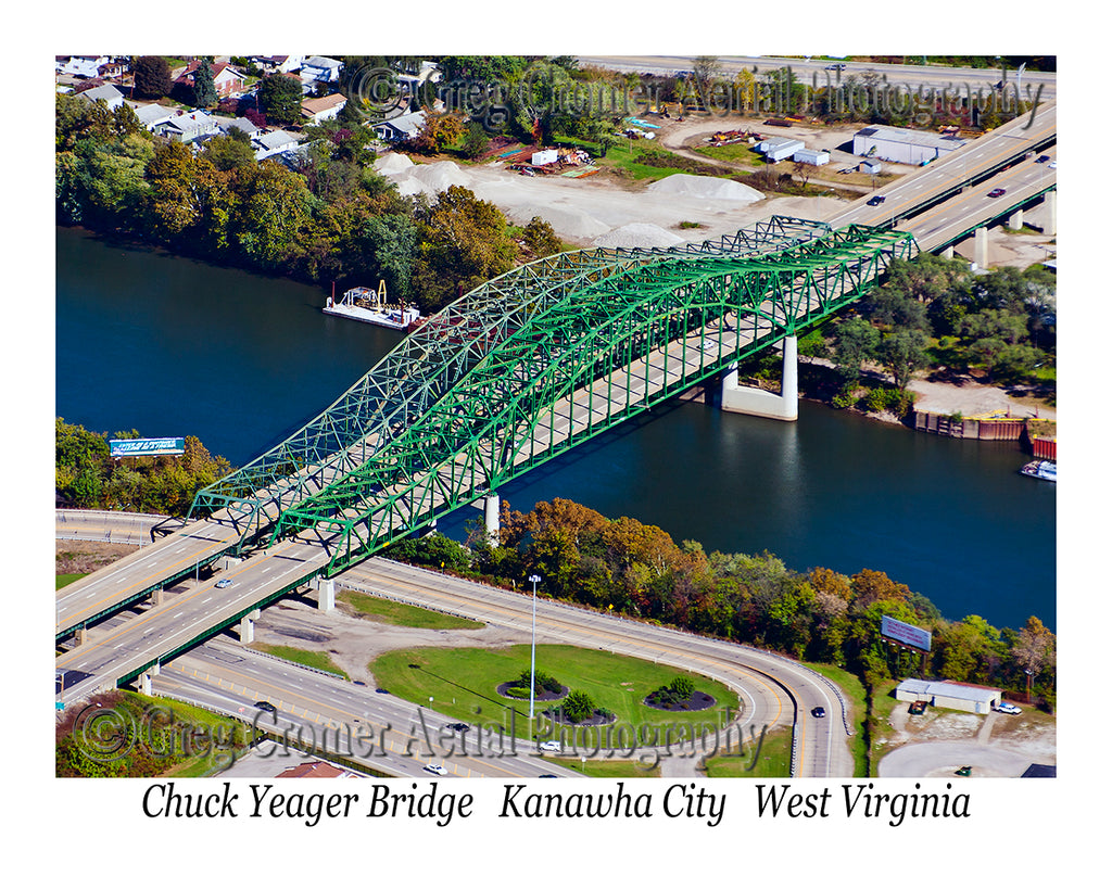 Aerial Photo of Chuck Yeager Bridge - Kanawha City, WV