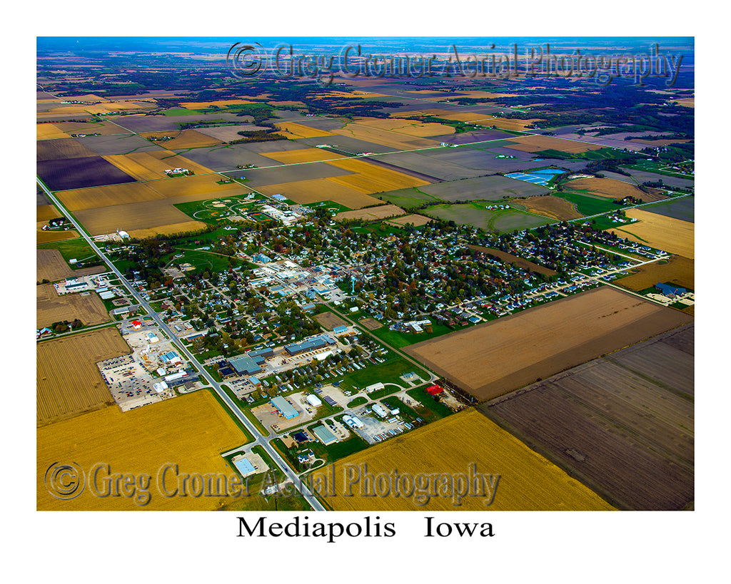 Aerial Photo of Mediapolis, Iowa