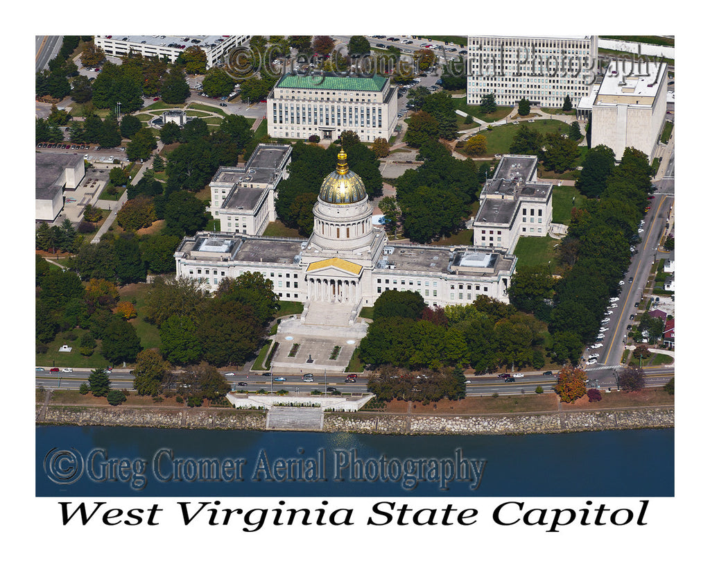 Aerial Photo of West Virginia Capitol - Charleston, West Virginia