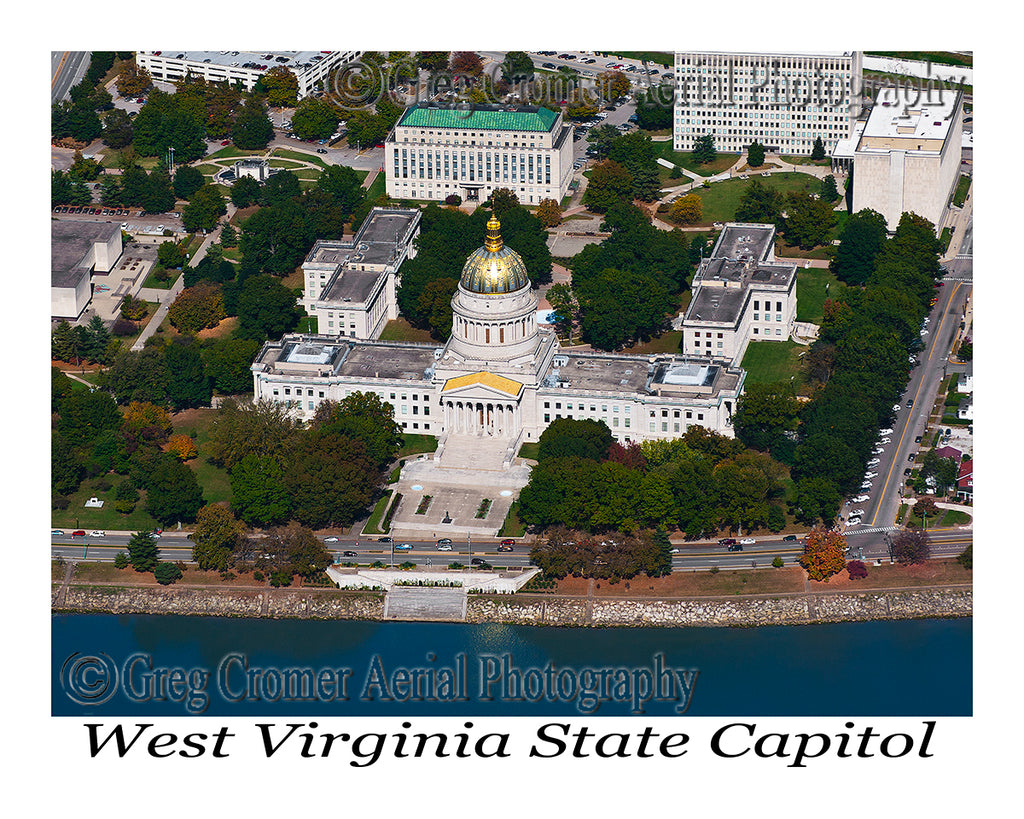 Aerial Photo of the West Virginia Capitol - Charleston, WV