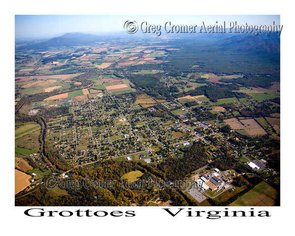Aerial Photo of Grottoes, Virginia