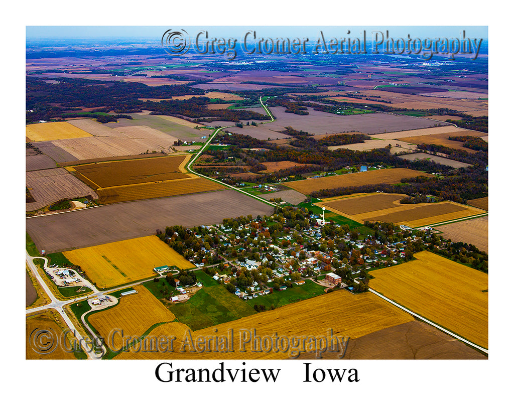 Aerial Photo of Grandview, Iowa