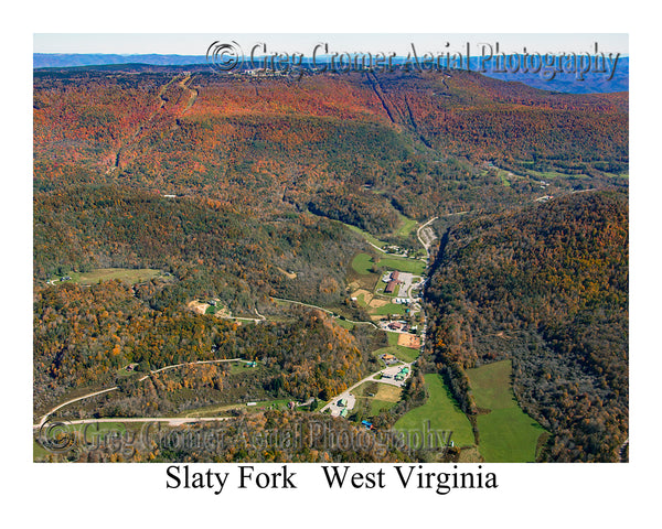 Aerial Photo of Slaty Fork, West Virginia