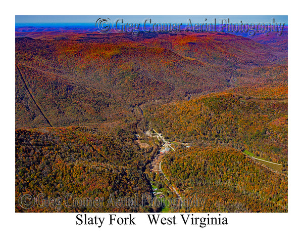 Aerial Photo of Slaty Fork, West Virginia