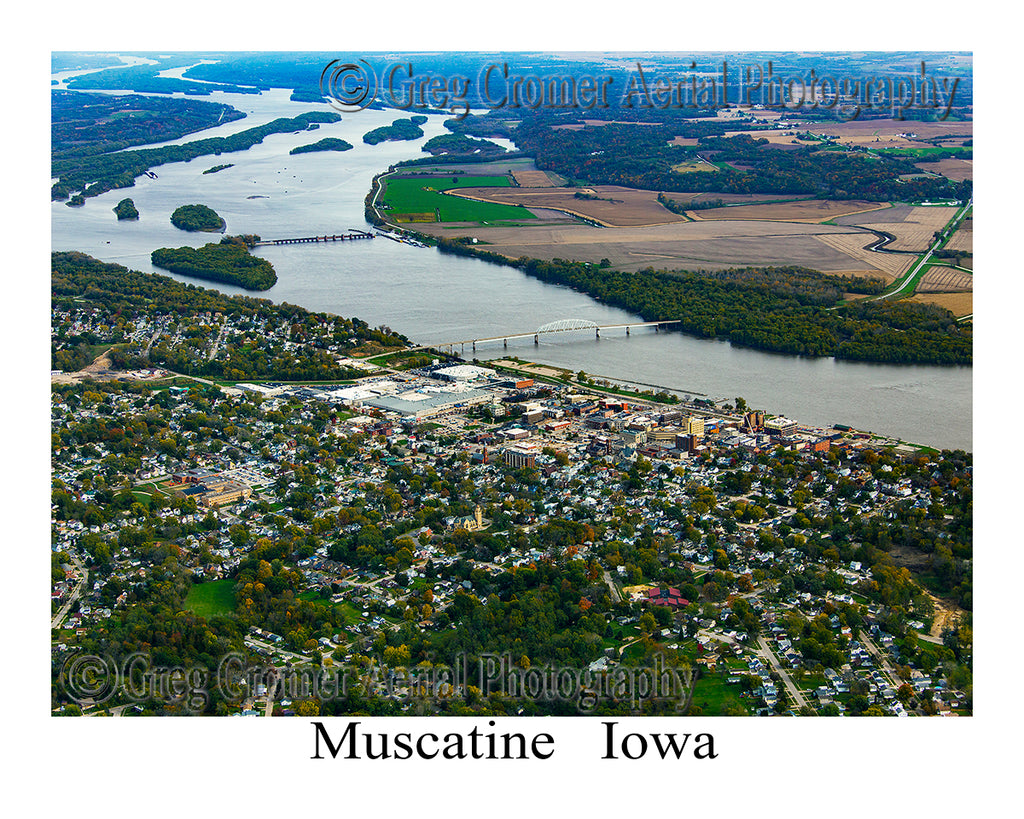 Aerial Photo of Muscatine, Iowa