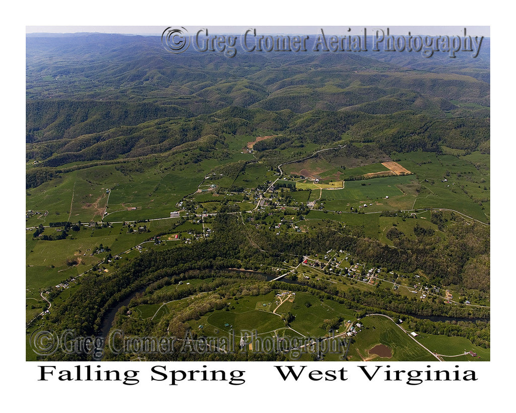 Aerial Photo of Falling Spring, West Virginia