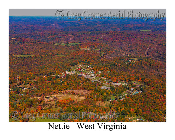 Aerial Photo of Nettie, West Virginia