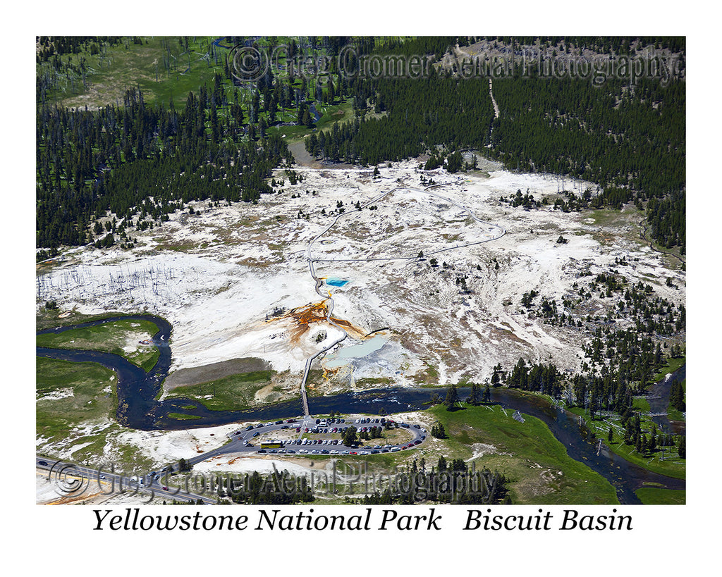 Aerial Photo of Biscuit Basin - Yellowstone National Park, Wyoming