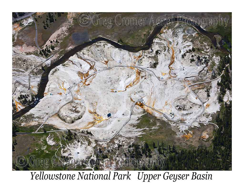 Aerial Photo of Upper Geyser Basin - Yellowstone National Park, Wyoming