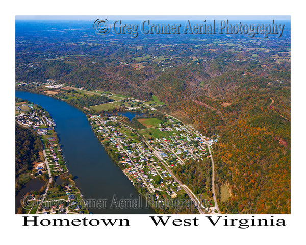 Aerial Photo of Hometown, West Virginia