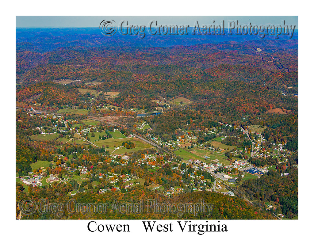 Aerial Photo of Cowen, West Virginia