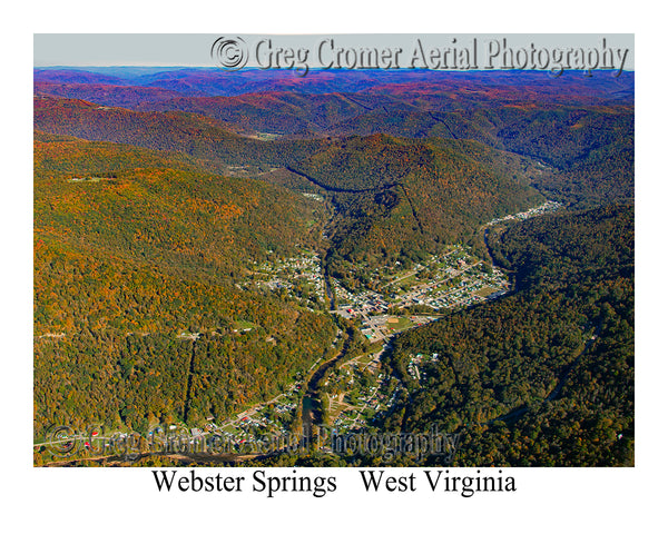 Aerial Photo of Webster Springs, West Virginia