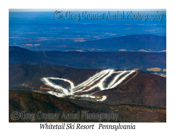 Aerial Photo of White Tail Ski Resort, Pennsylvania