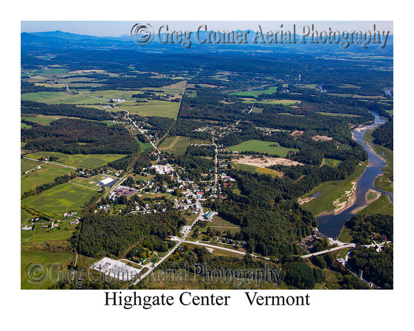 Aerial Photo of Highgate Center, Vermont