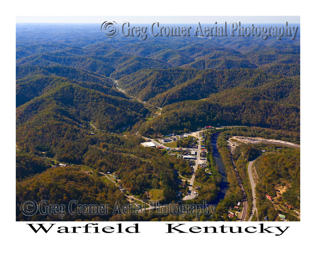 Aerial Photo of Warfield, Kentucky