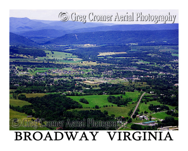 Aerial Photo of Broadway, Virginia