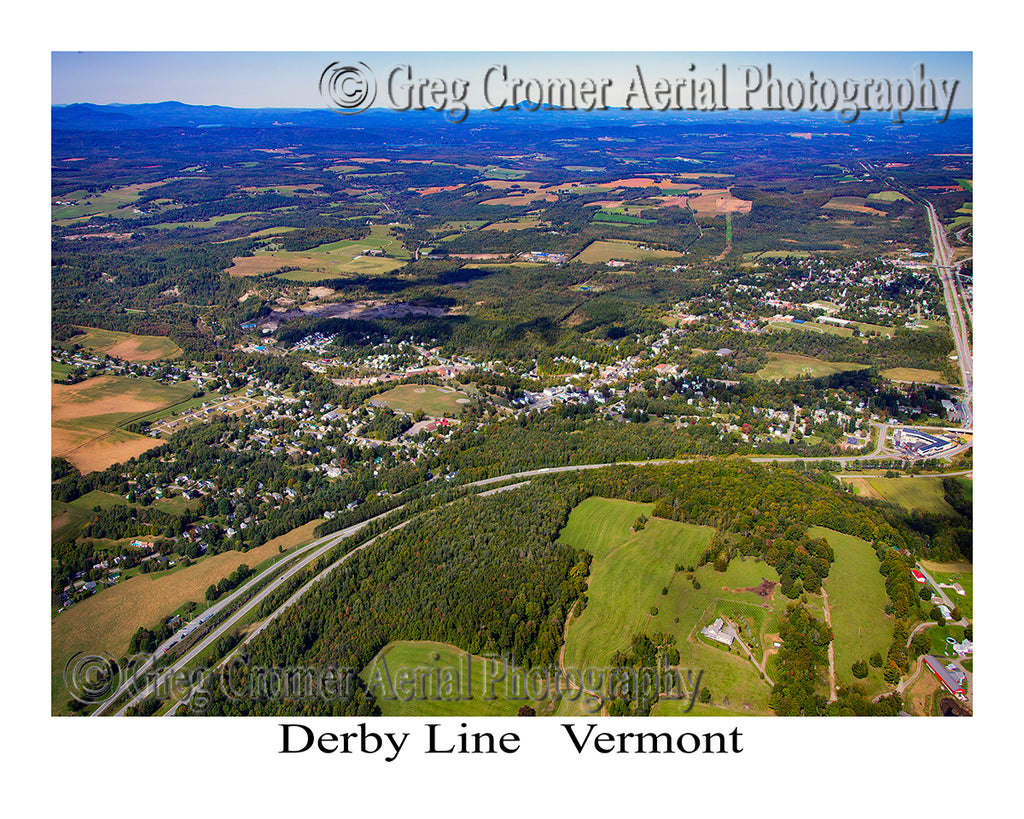 Aerial Photo of Derby Line, Vermont