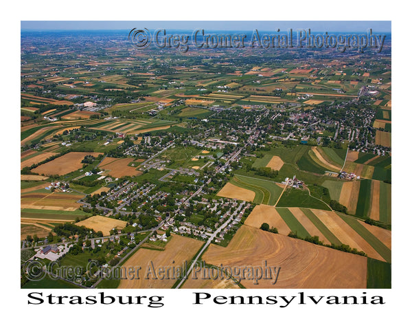 Aerial Photo of Strasburg, Pennsylvania