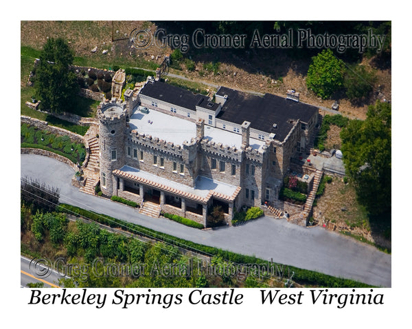 Aerial Photo of Berkeley Springs Castle - Berkeley Springs, West Virginia