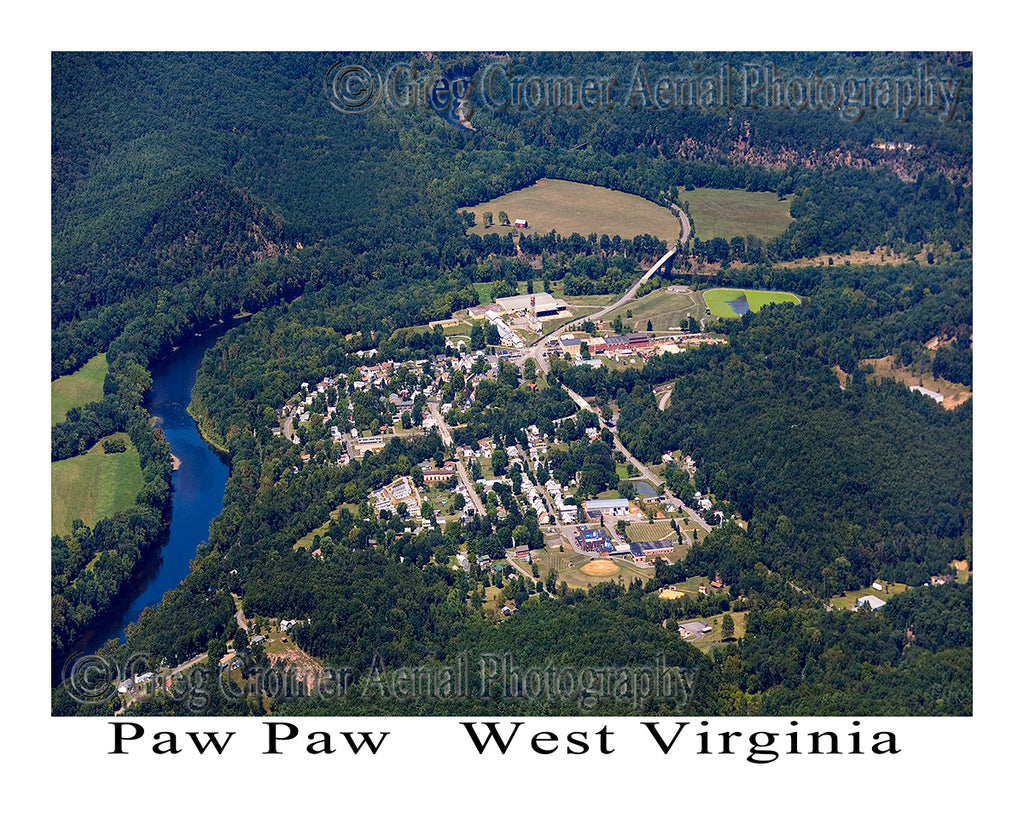 Aerial Photo of Paw Paw, West Virginia