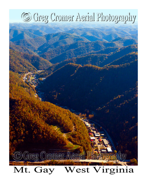 Aerial Photo of Mount Gay, West Virginia