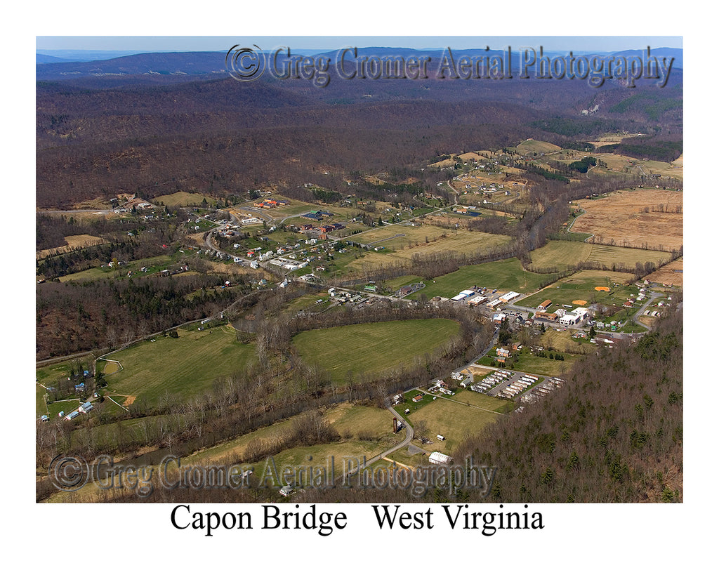 Aerial Photo of Capon Bridge, West Virginia