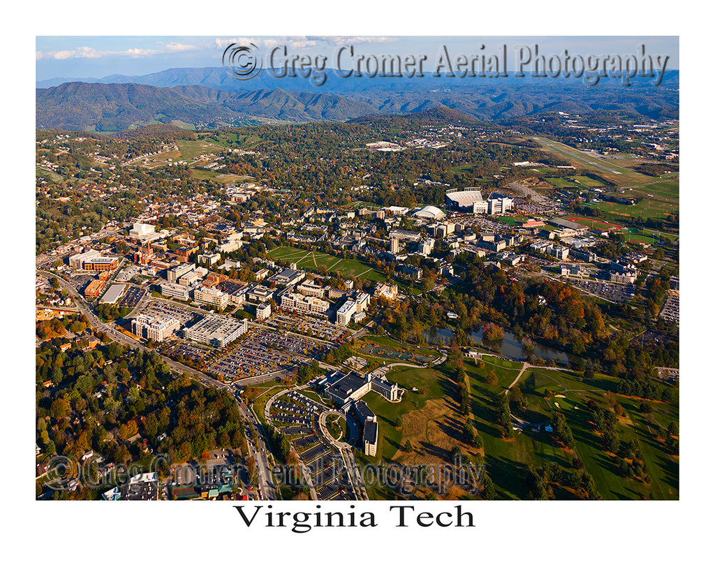 Maple Ridge Virginia Tech Aerial Photo of Virginia Tech - Blacksburg, Virginia – America from the Sky