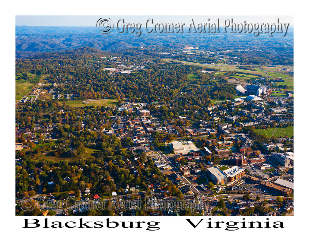Aerial Photo of Blacksburg, Virginia