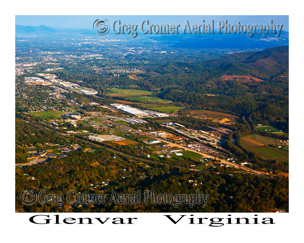 Aerial Photo of Glenvar, Virginia