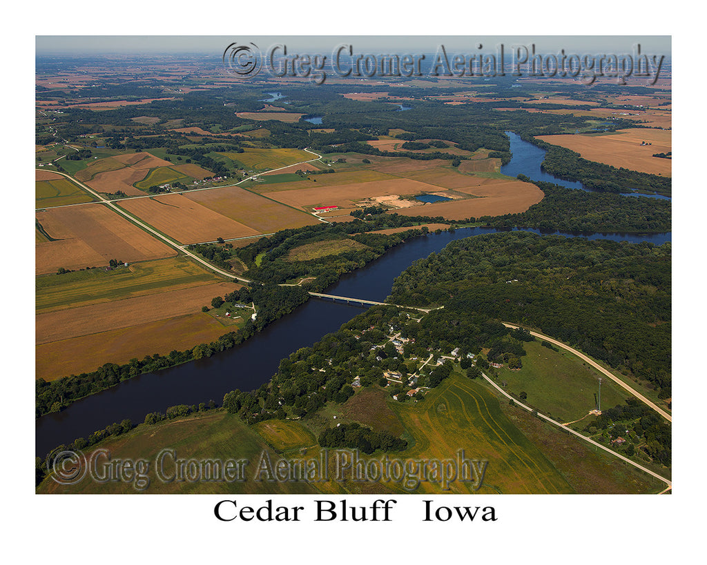 Aerial Photo of Cedar Bluff Iowa