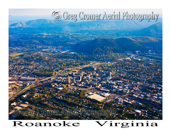 Aerial Photo of Roanoke, Virginia