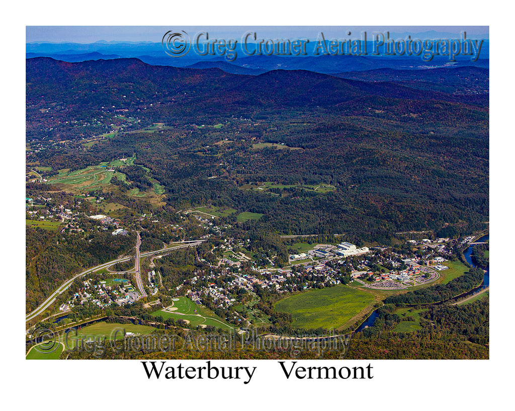 Aerial Photo of Waterbury, Vermont