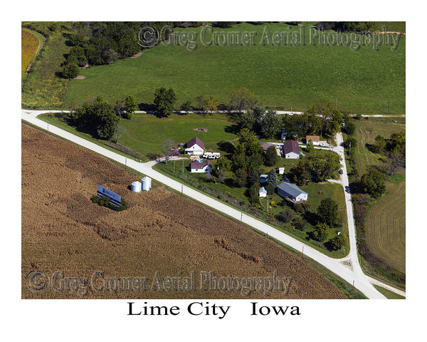 Aerial Photo of Lime City Iowa