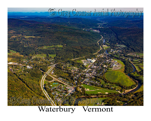 Aerial Photo of Waterbury, Vermont