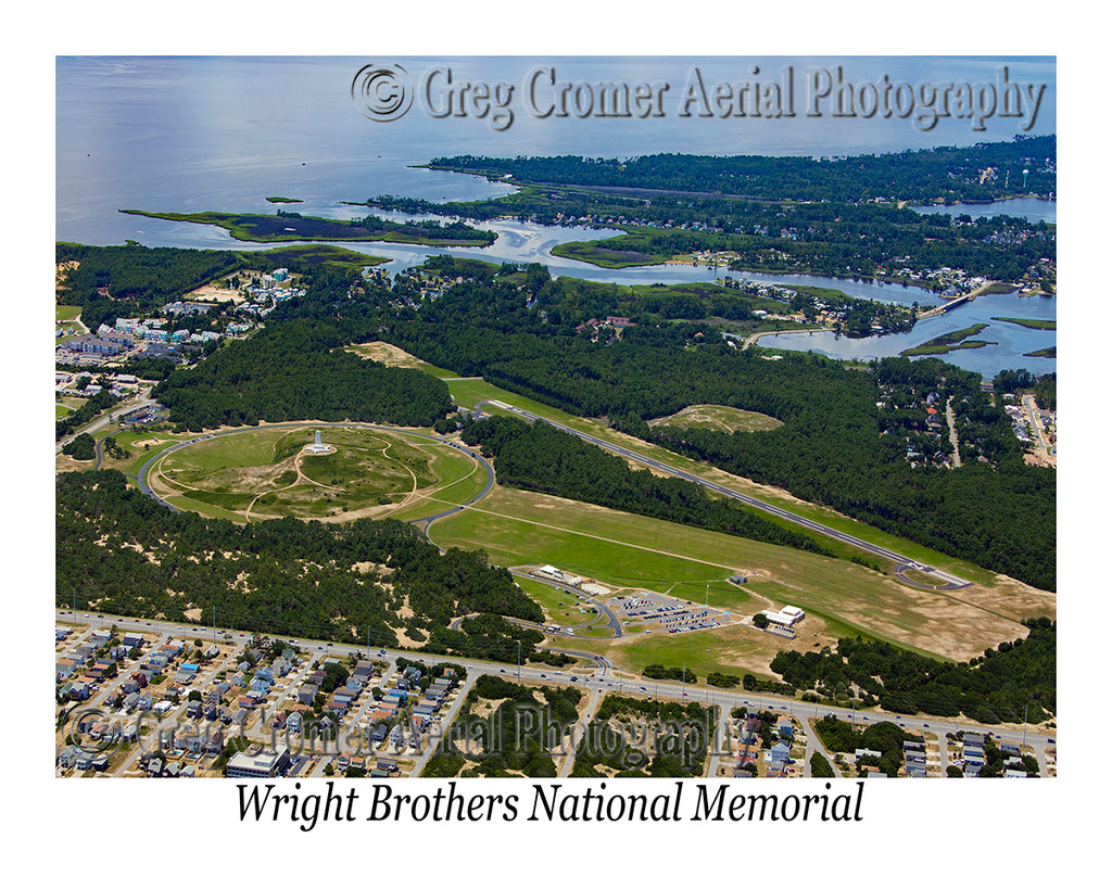 Aerial Photo of First Flight - Wright Brothers Memorial, North Carolina