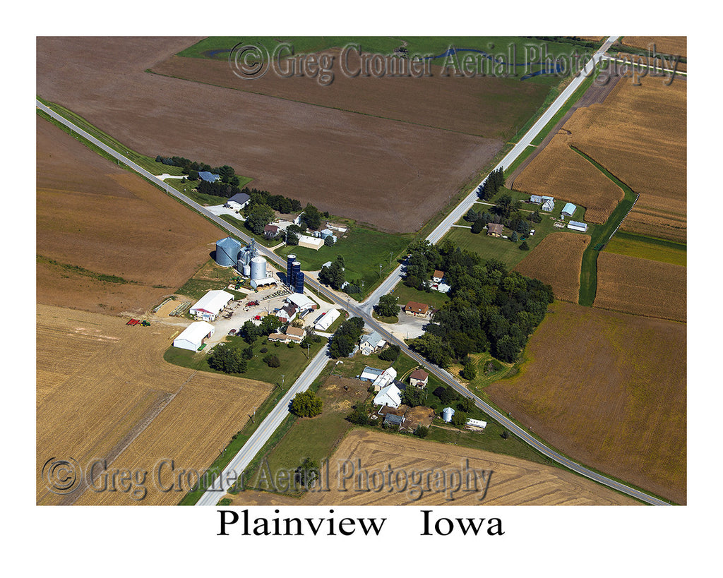 Aerial Photo of Plainview Iowa