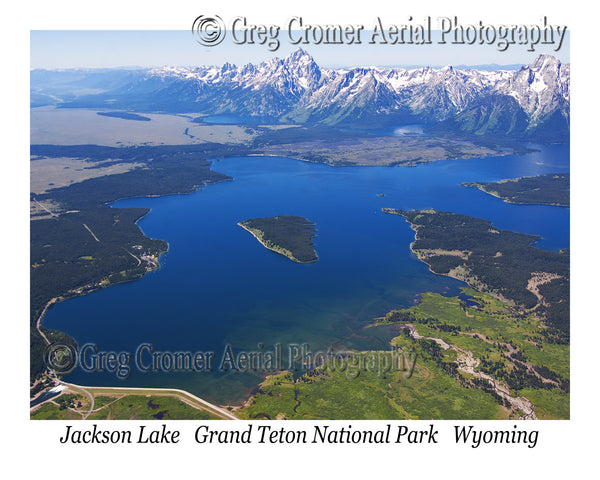 Aerial Photo of Jackson Lake and Grand Teton National Park, Wyoming
