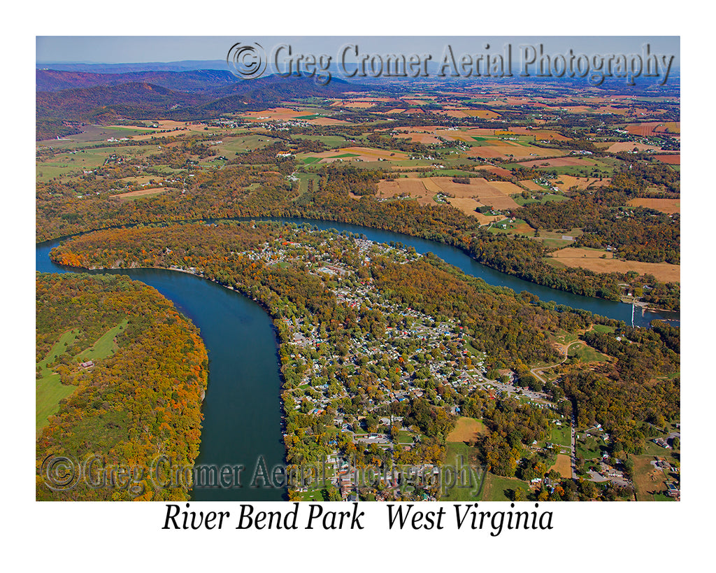 Aerial Photo of River Bend Park - Falling Waters, West Virginia